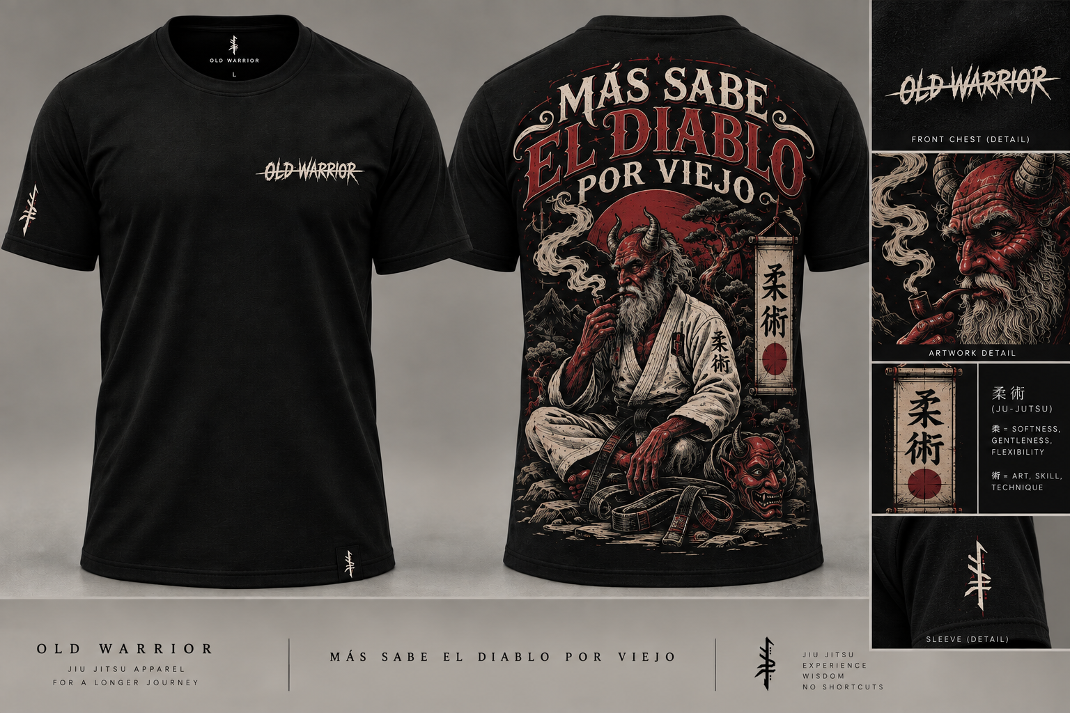 Old Warrior Más sabe el diablo por viejo lifestyle T-shirt